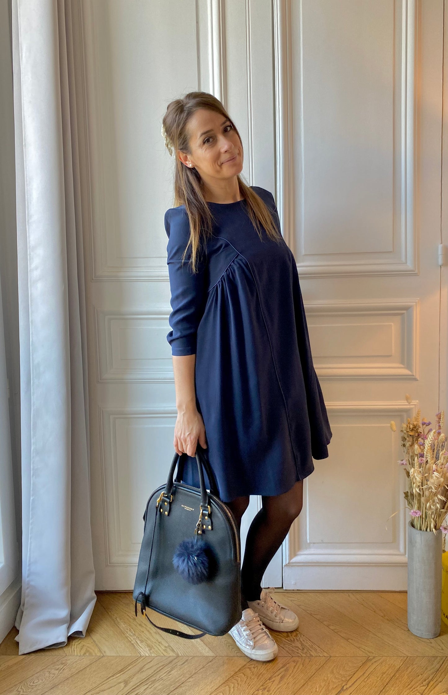 Twist, maternity and breastfeeding dress