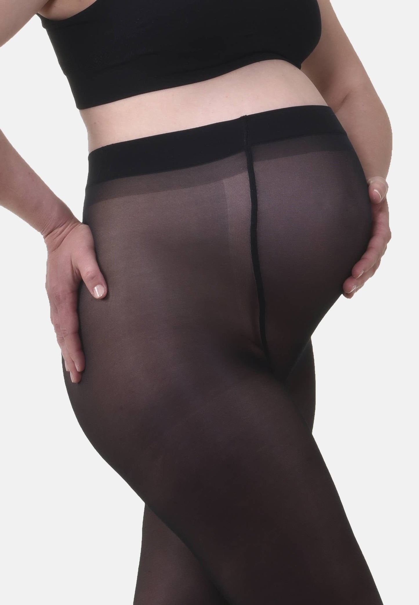 Mamsy Collants de grossesse 20den Transparent: XL / Noir