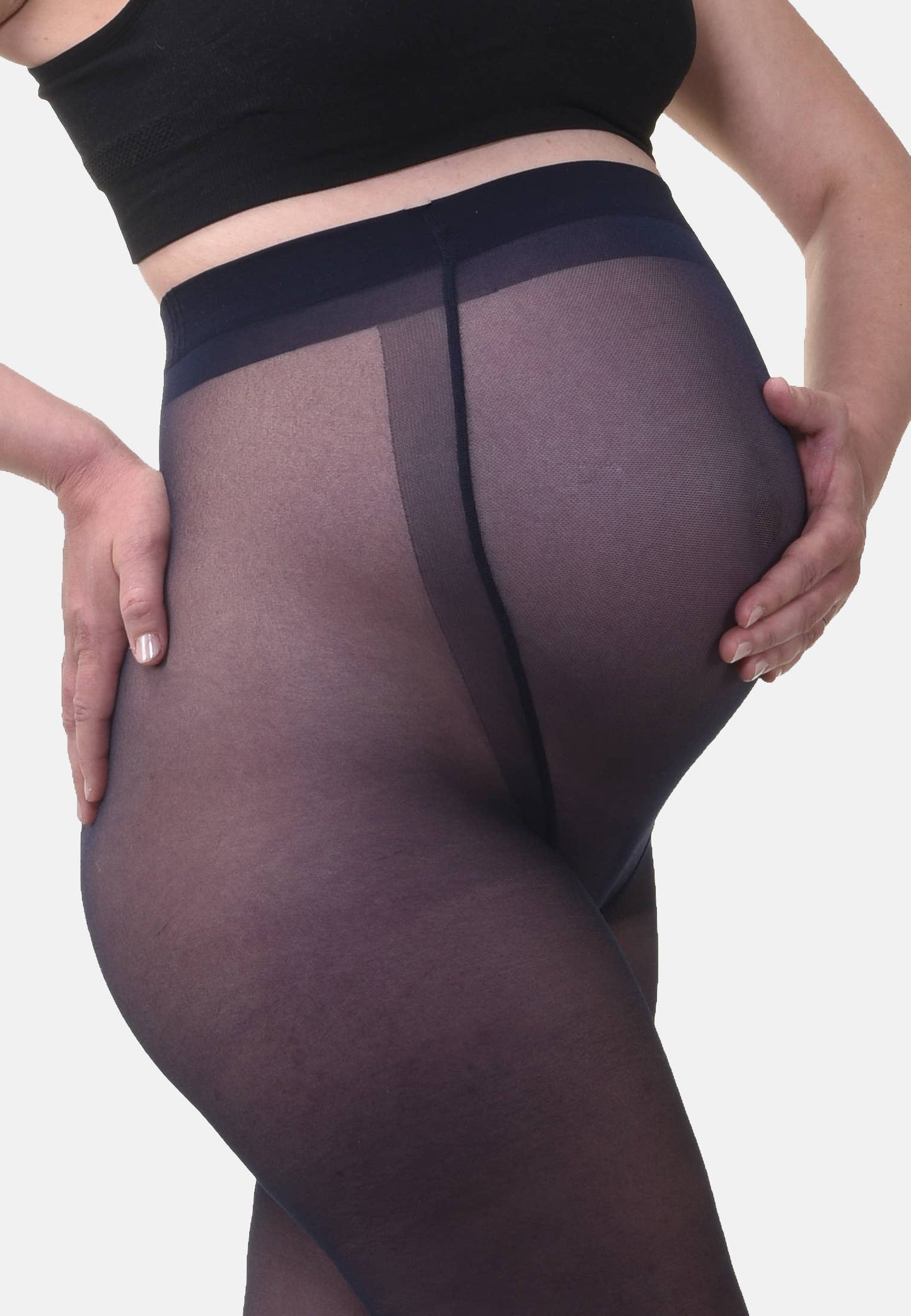 Mamsy Collants de grossesse 20den Transparent: XXL / Noir