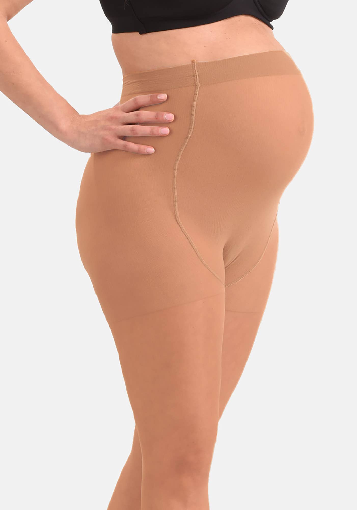 Mamsy Collants de grossesse 20den Transparent: XL / Cognac