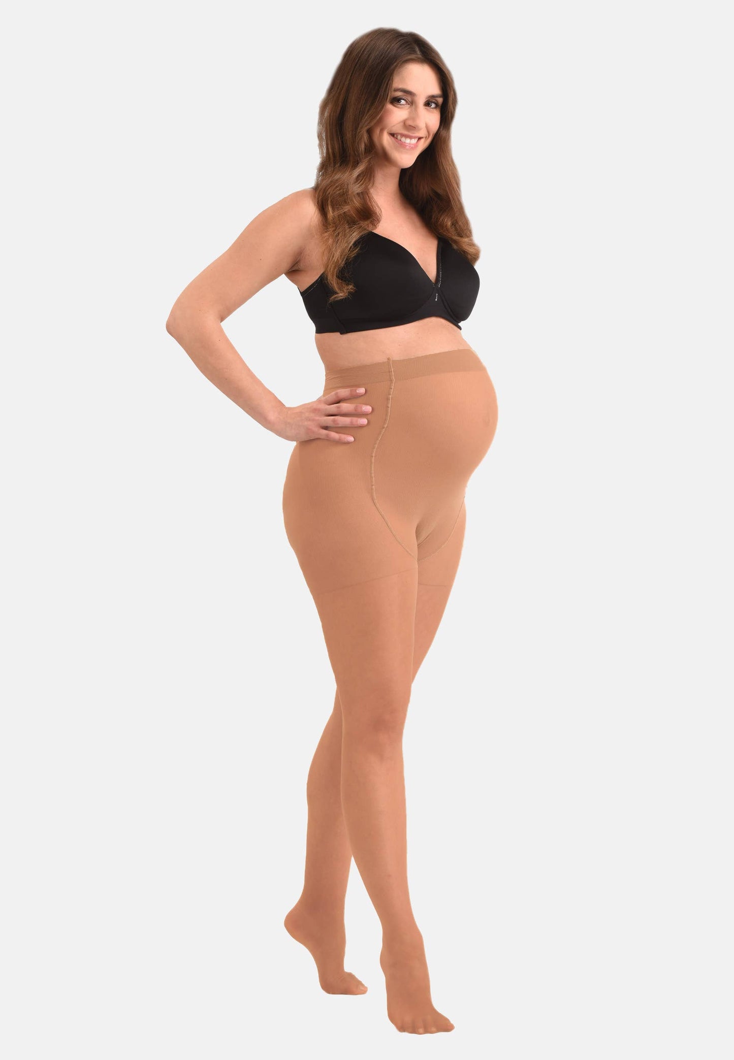 Mamsy Collants de grossesse 20den Transparent: XL / Noir