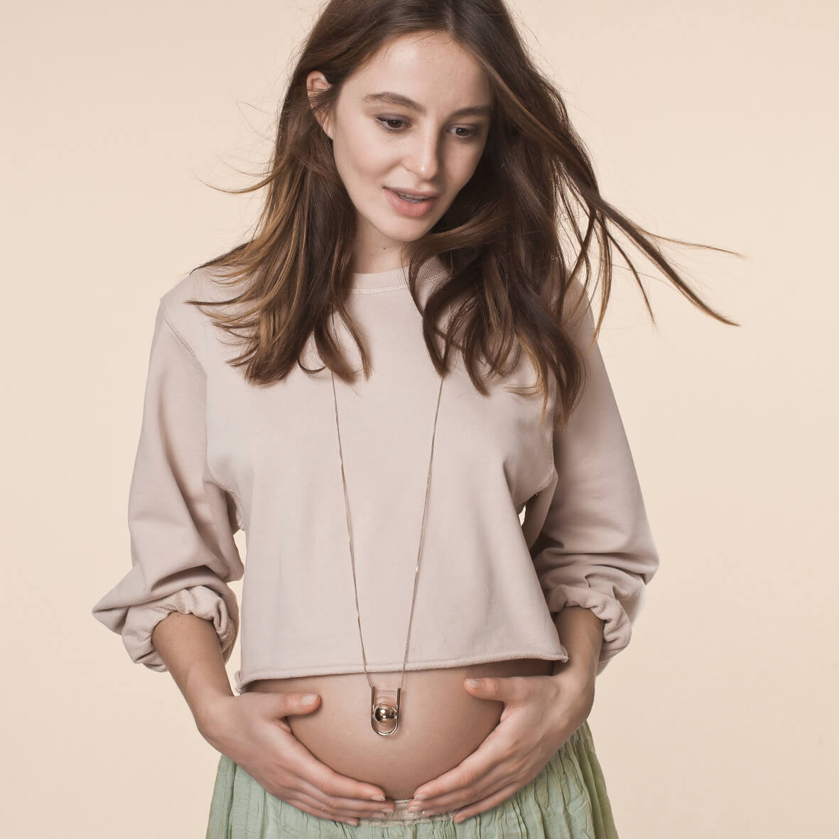 U pregnancy bola - Silver finish