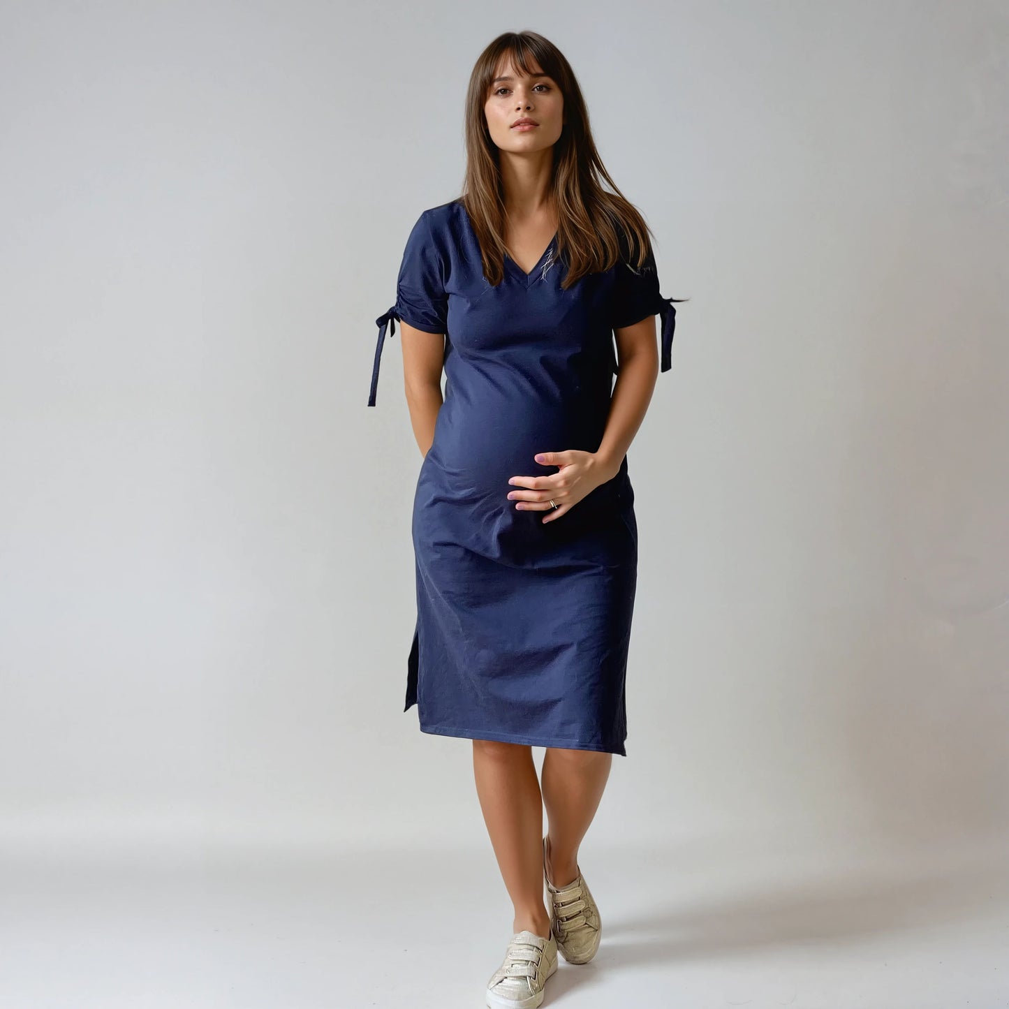 Robe t-shirt réversible – col V & col bateau Camélia