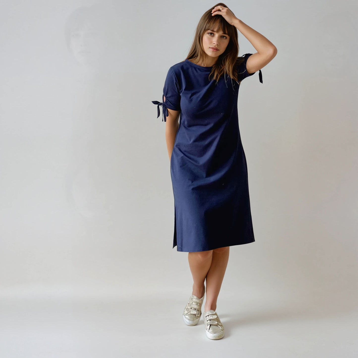 Robe t-shirt réversible – col V & col bateau Camélia