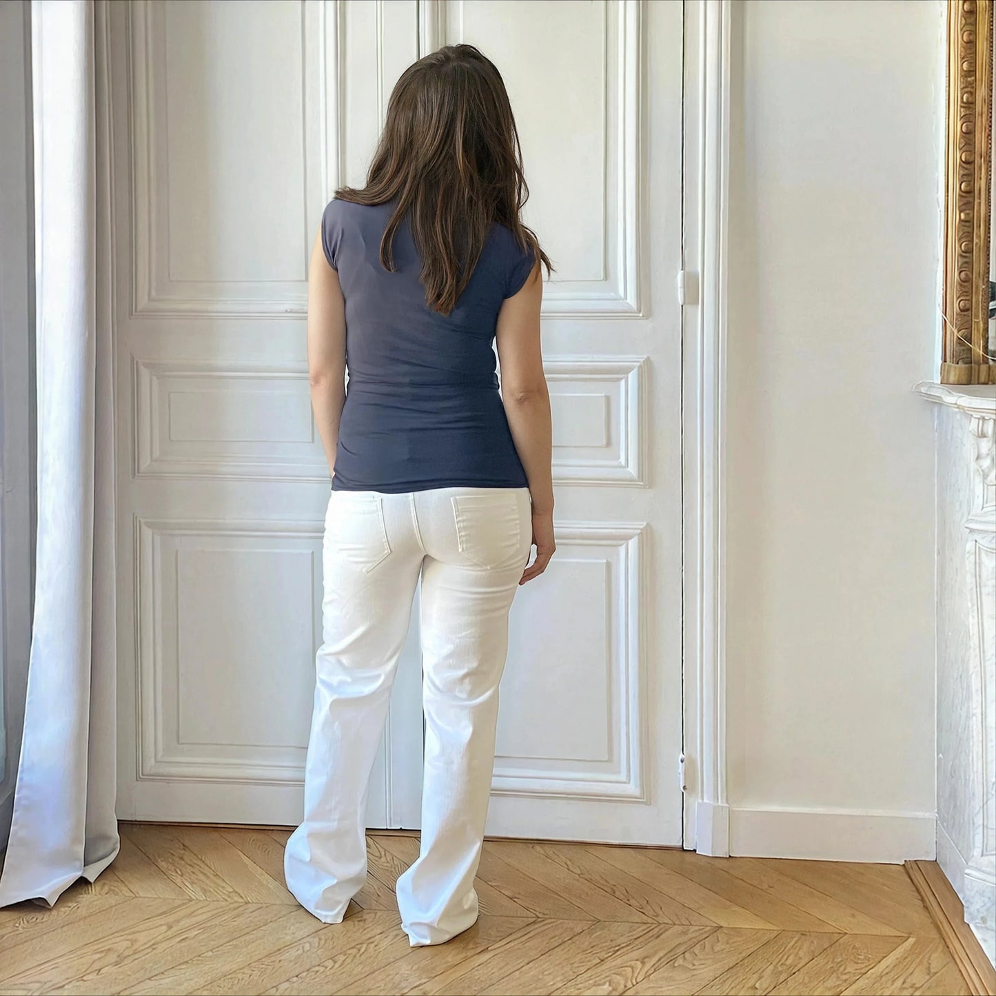 Harmonie blanc, jean de grossesse