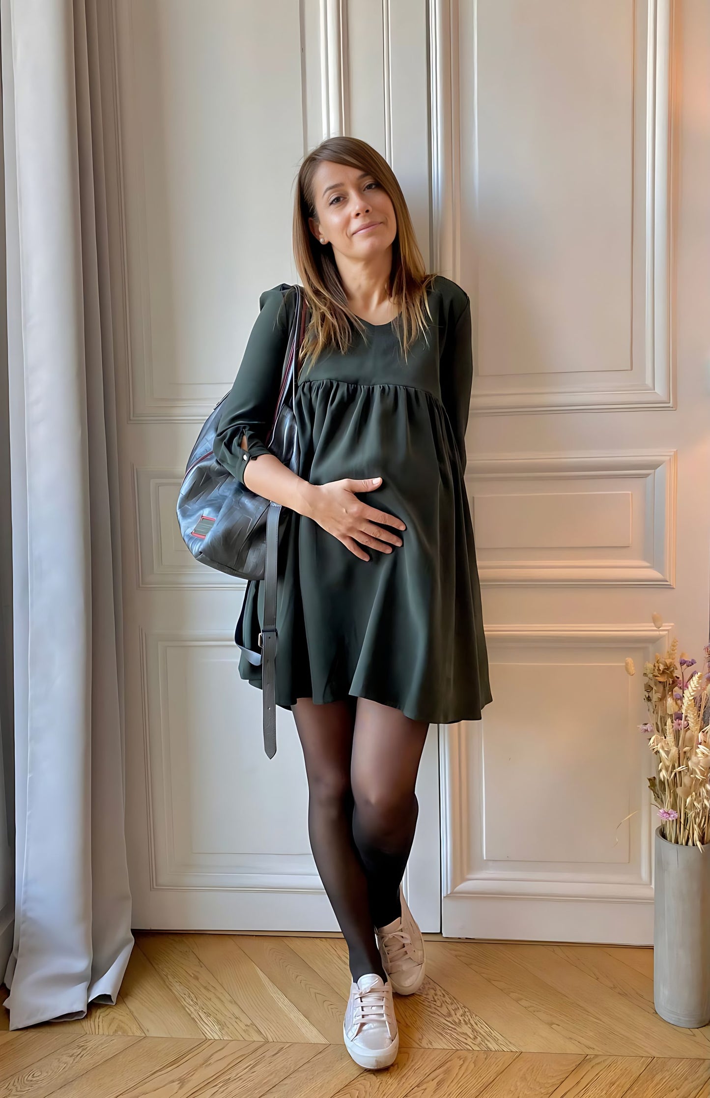 Twist, maternity and breastfeeding dress