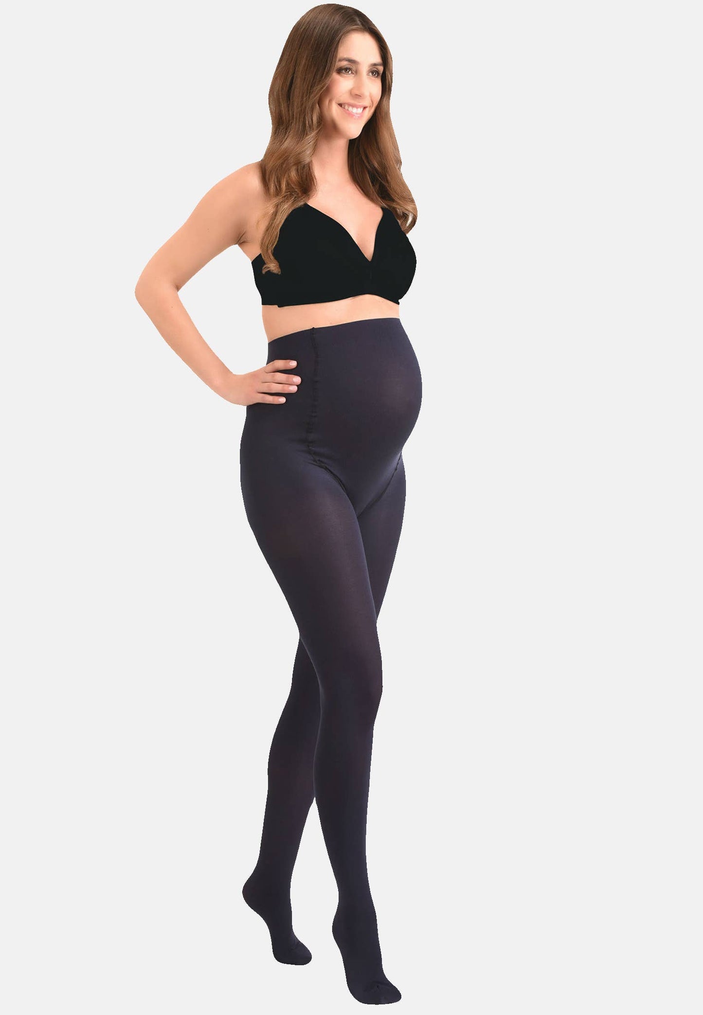 Mamsy Collants de grossesse opaque 60den: Zwart / XXL