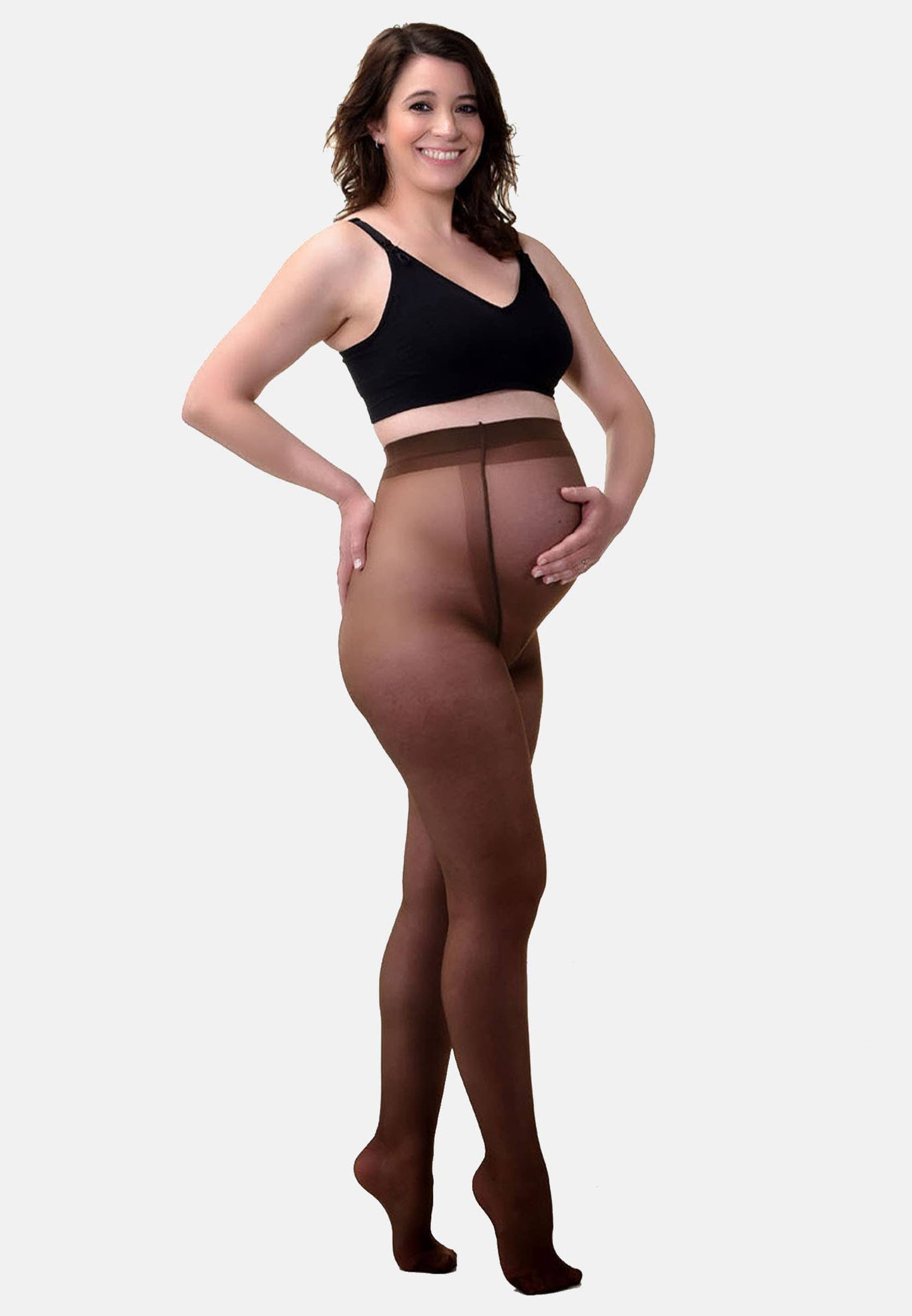 Mamsy Collants de grossesse 20den Transparent: XXL / Cognac