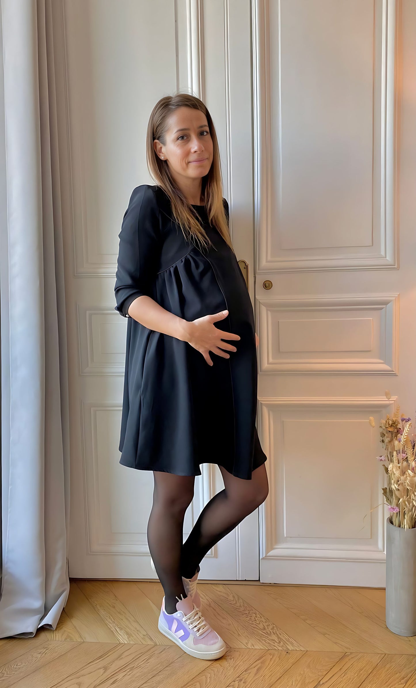 Twist, maternity and breastfeeding dress