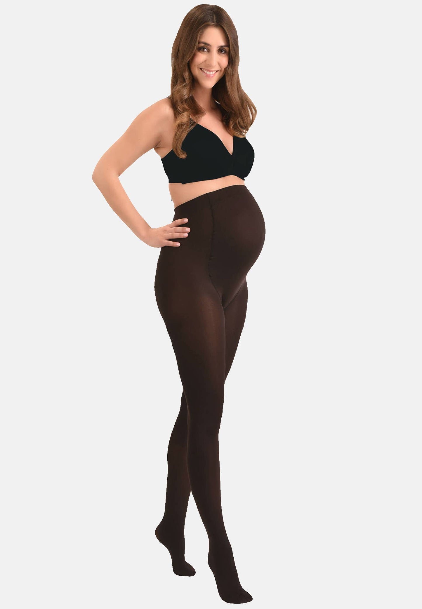 Mamsy Collants de grossesse opaque 60den: Zwart / XXL
