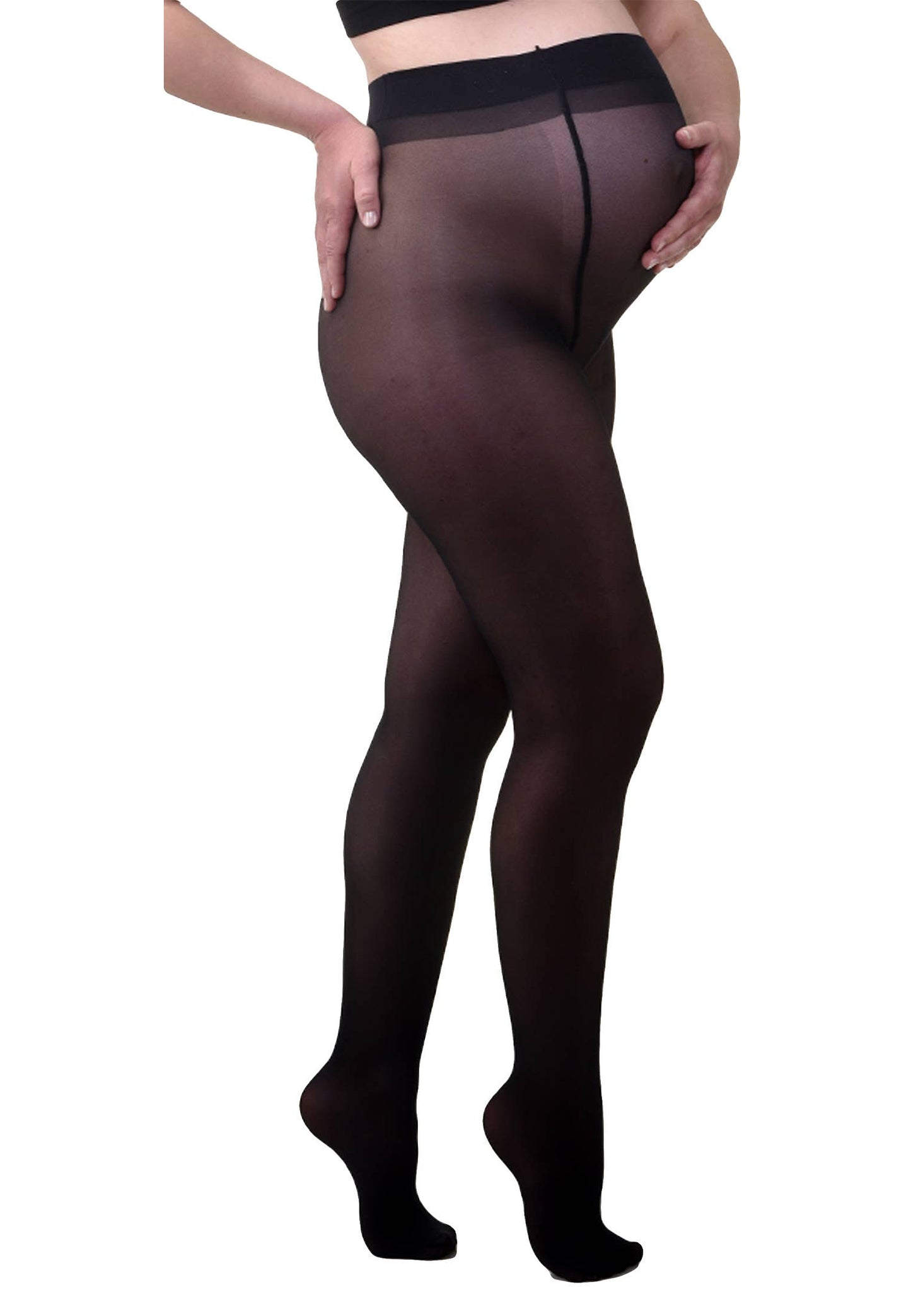 Mamsy Collants de grossesse 20den Transparent: XL / Noir