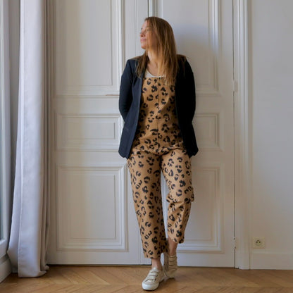 Salopette Côte d’Opale velours, nid d'abeille et demi natté