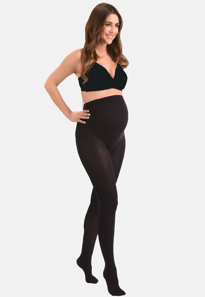 Mamsy Collants de grossesse opaque 60den: Zwart / XXL