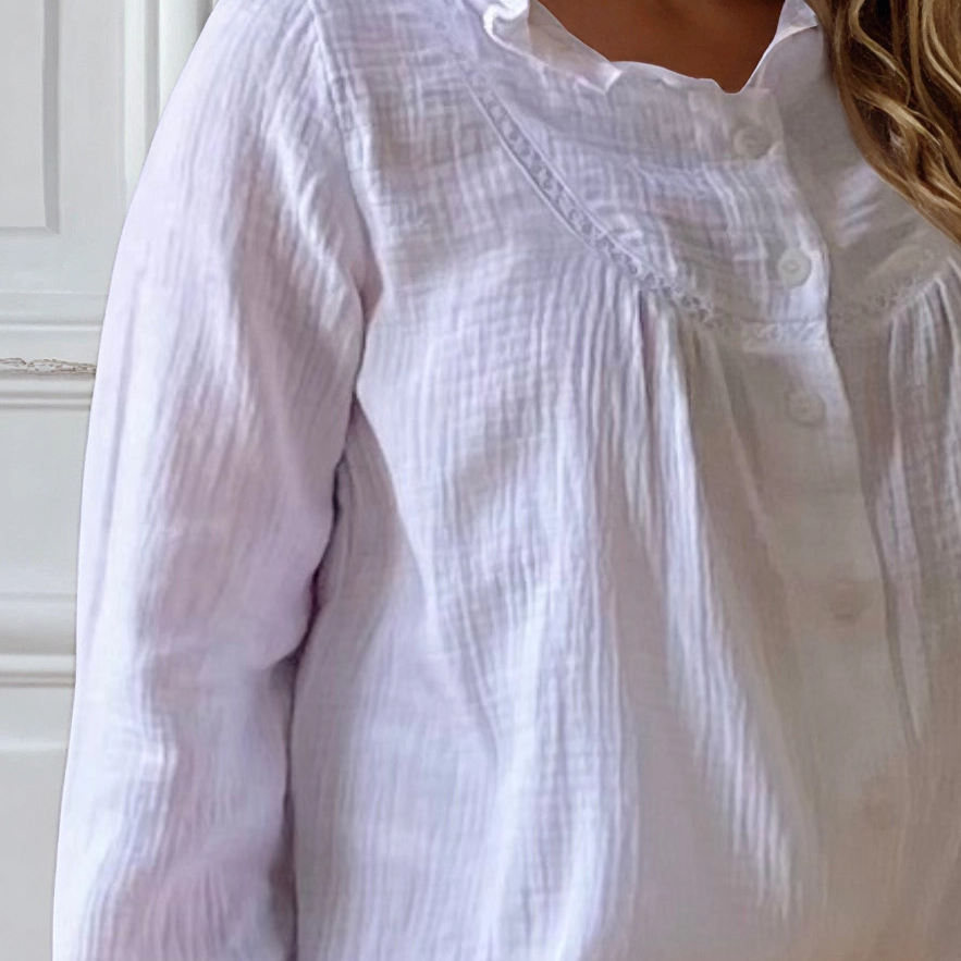 Étoile Filante blanche, chemise de grossesse et d'allaitement