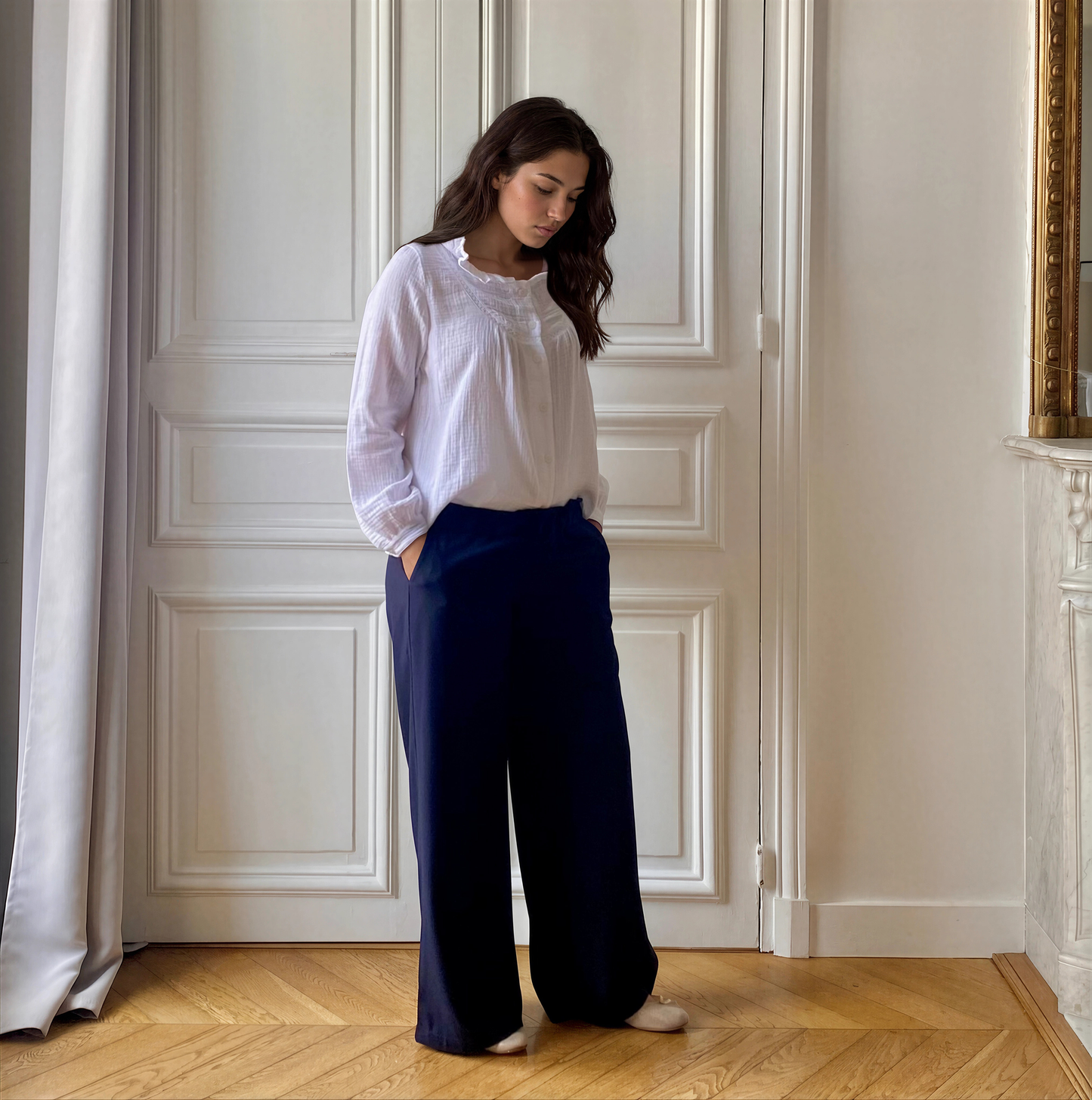 Éclipse bleu, pantalon de grossesse