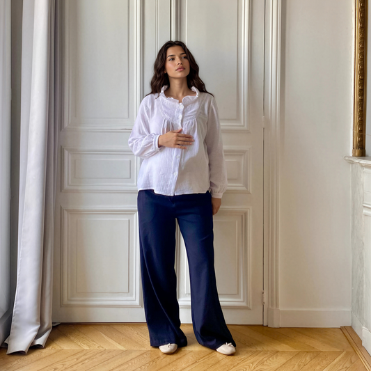 Éclipse bleu, pantalon de grossesse