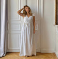 Bohème blanc, robe de grossesse et d'allaitement