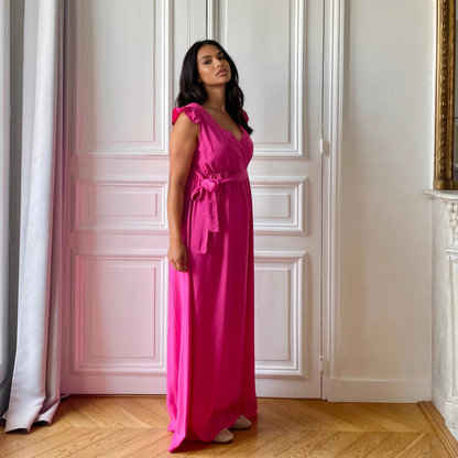 Bohème fuchsia, robe de grossesse et d'allaitement
