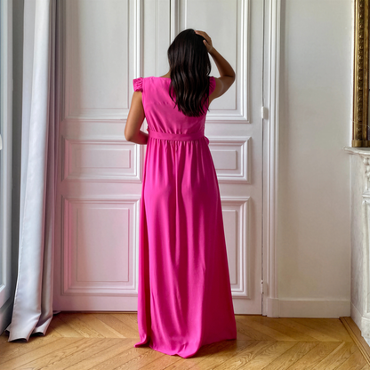 Bohème fuchsia, robe de grossesse et d'allaitement