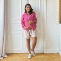 Étoile Filante framboise, chemise de grossesse et d'allaitement