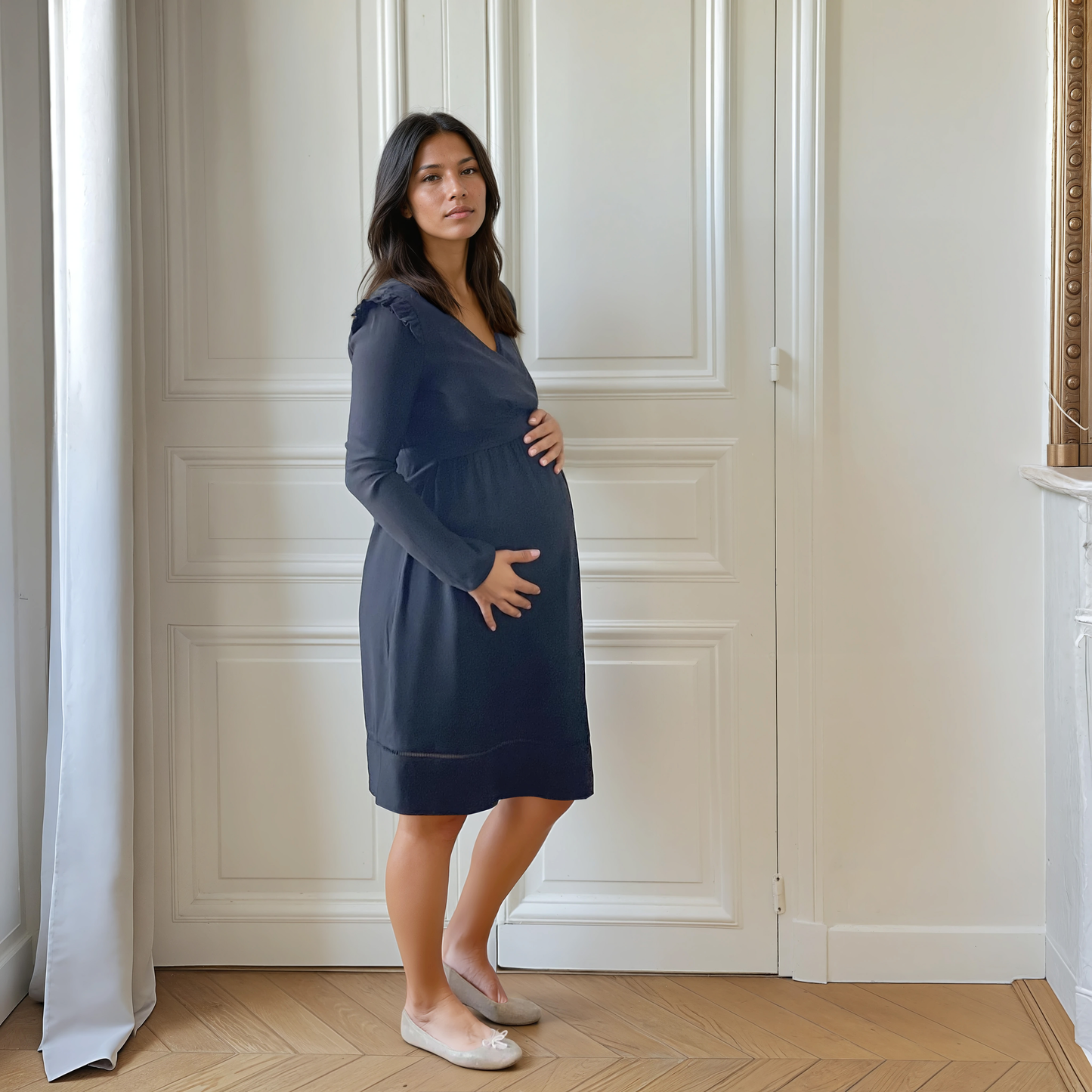 Lucie noir, robe de grossesse et d'allaitement