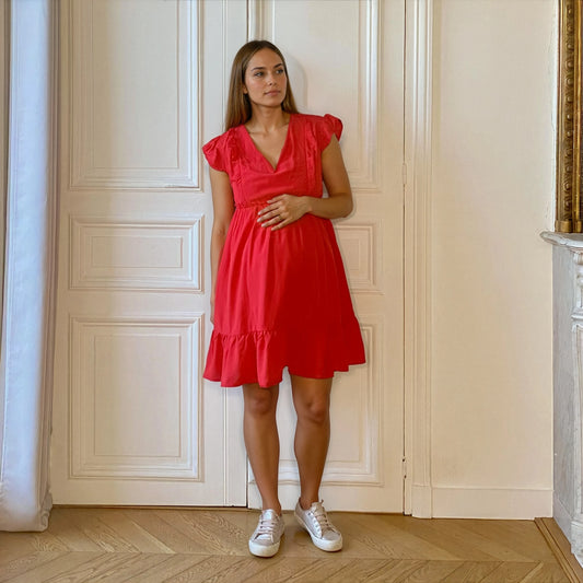 Menthe rouge, robe de grossesse et d'allaitement