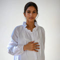 Étoile Filante blanche, chemise de grossesse et d'allaitement