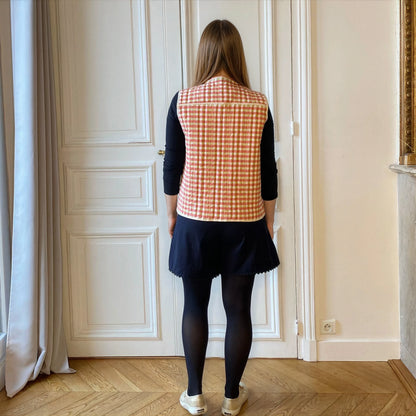 Gilet de grossesse réversible matelassé rose