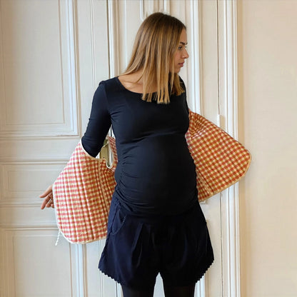 Gilet de grossesse réversible matelassé rose
