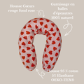 Housse de coussin de maternité et d’allaitement cœurs rouges