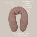 Housse de coussin de maternité et d’allaitement pétales roses