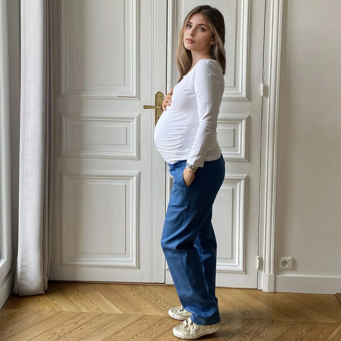 Pantalon Boyfriend de maternité – Confort absolu et style effortless