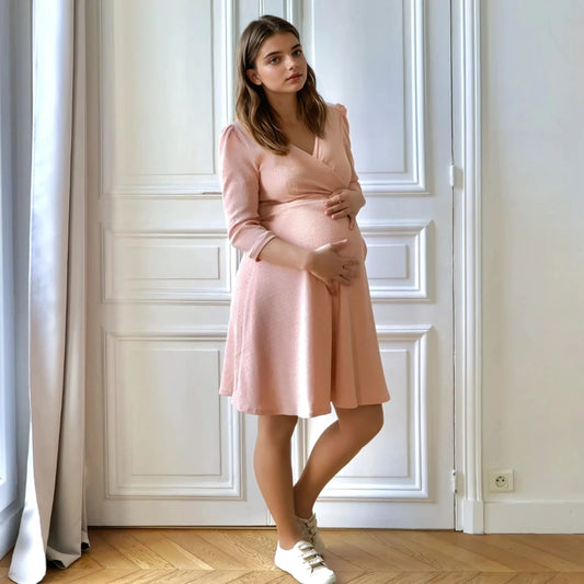 Rapallo rose, robe de grossesse et d'allaitement