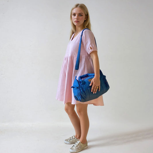 Twist, robe a porter col V et col bateau manches courtes