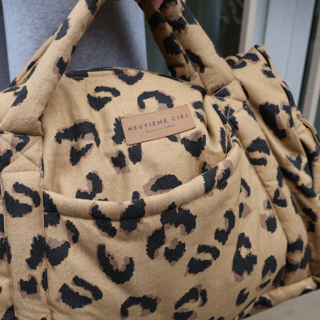 Sac à langer léopard grand format