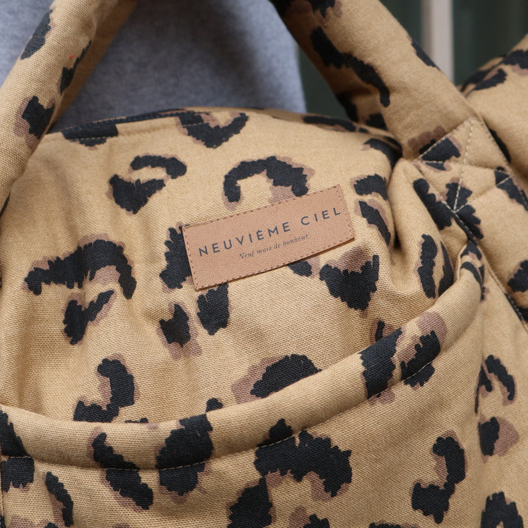 Sac à langer léopard grand format