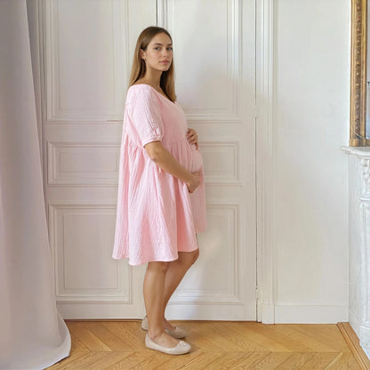 Twist blush, robe de grossesse et d'allaitement