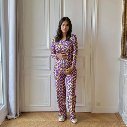 Haut de grossesse & allaitement Jeanne - Imprimé Bloom