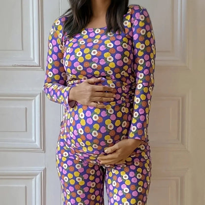 Haut de grossesse & allaitement Jeanne - Imprimé Bloom