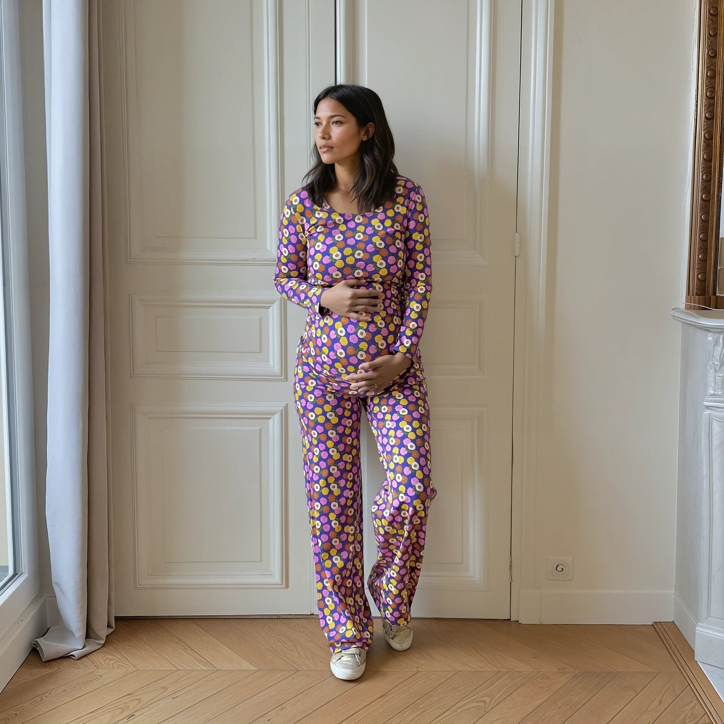 Haut de grossesse & allaitement Jeanne - Imprimé Bloom