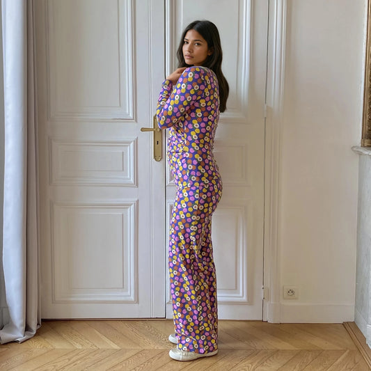 Pantalon de grossesse et après Cosy – Imprimé Bloom