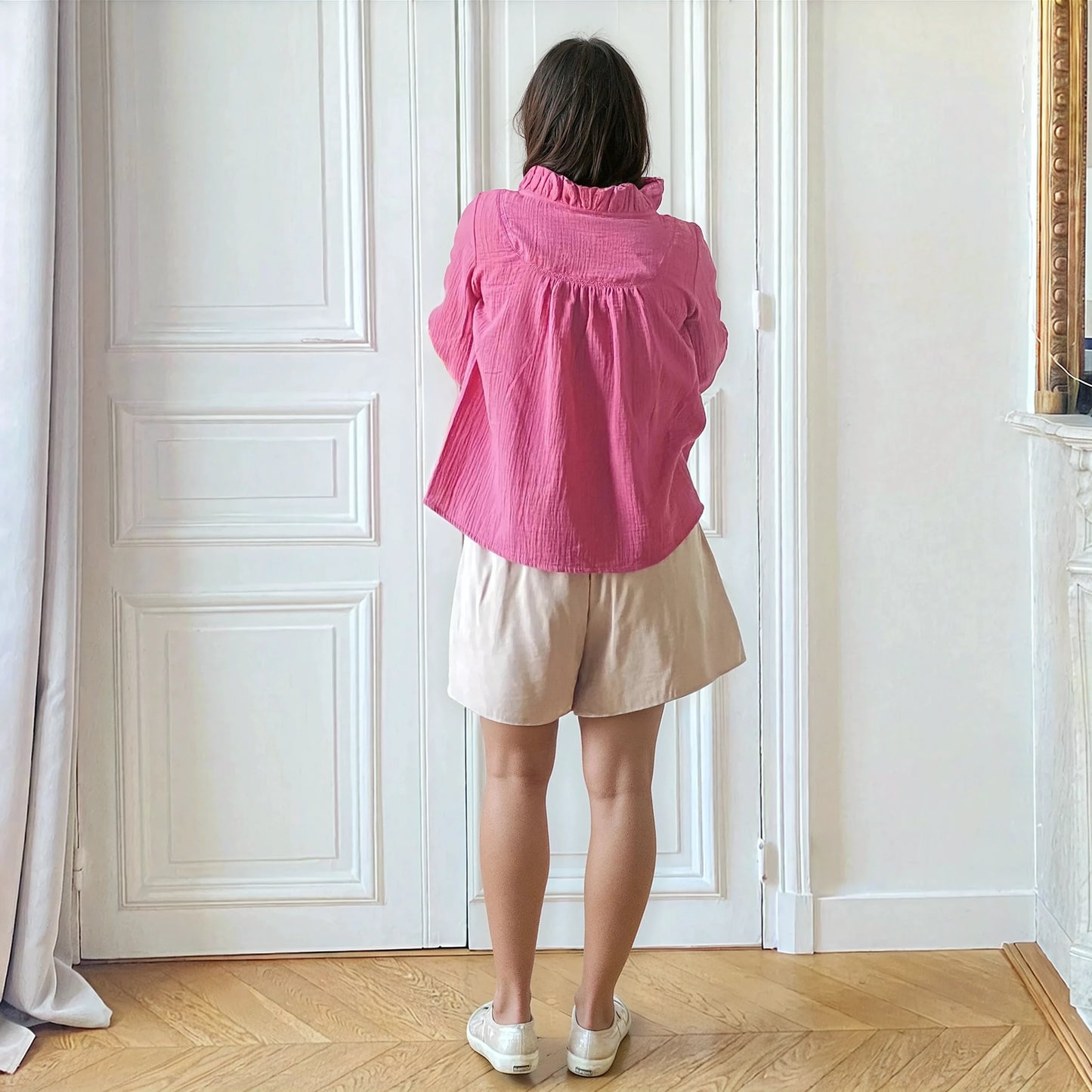 Pearl beige, short de grossesse