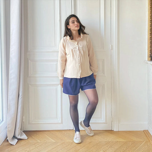 Short Pearl bleu, short de grossesse