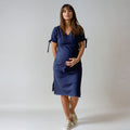 Camélia bleu, robe de grossesse et d'allaitement