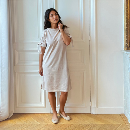 Camélia galet, robe de grossesse et d'allaitement