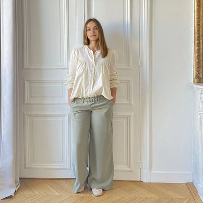 Éclipse kaki clair, pantalon de grossesse