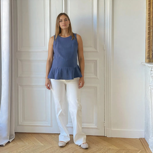 Marrakech bleu, top de grossesse et d'allaitement