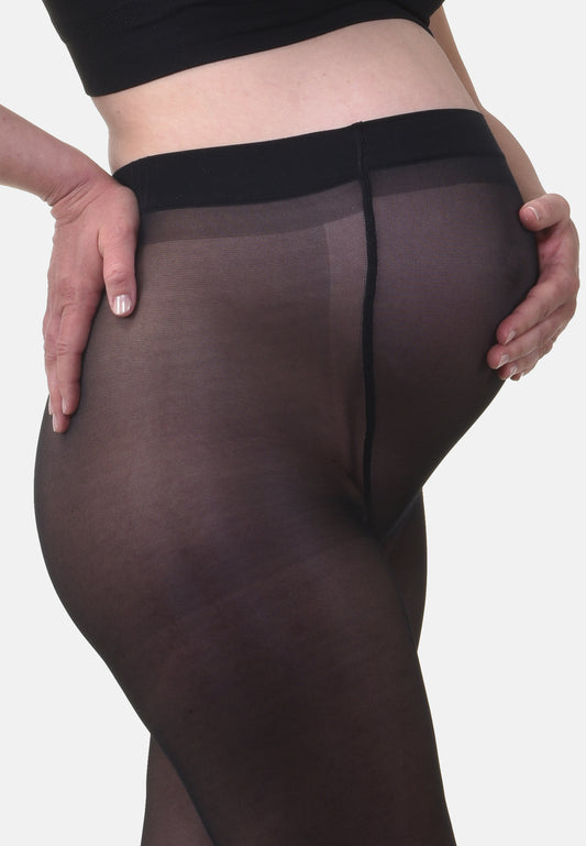 Collants de grossesse noir semi-transparent 40 Deniers