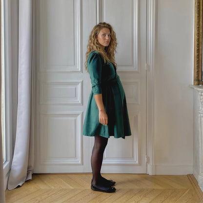Rapallo vert, robe de grossesse et d'allaitement